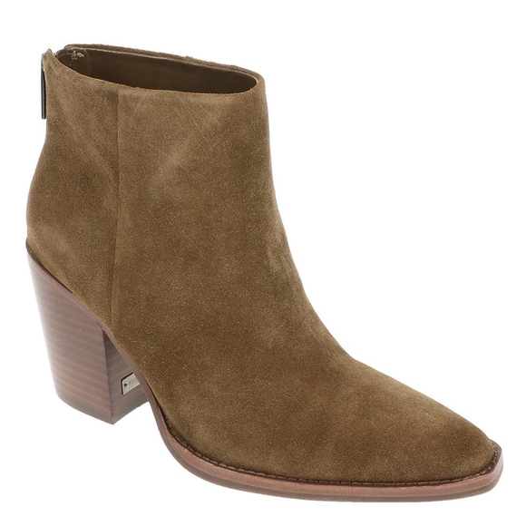 Vince Camuto Shoes - Vince Camuto Polellah Women's Leather Brown Cocoa Pointed Toe Bootie Size 6
